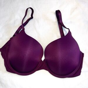 NWOT Victoria’s Secret T-Shirt Push-Up Bra in Dark Plum Size 34E (DD)